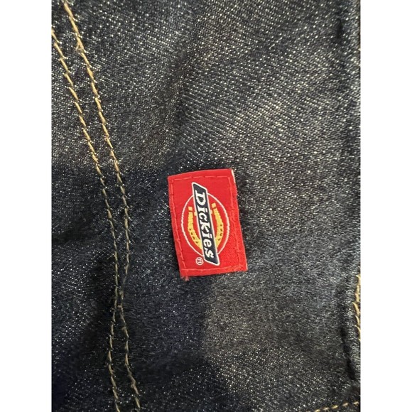 VINTAGE Dickies Denim Oversized Dungarees Overalls Size L US 14/16 Euro 42/44 - Picture 5 of 12
